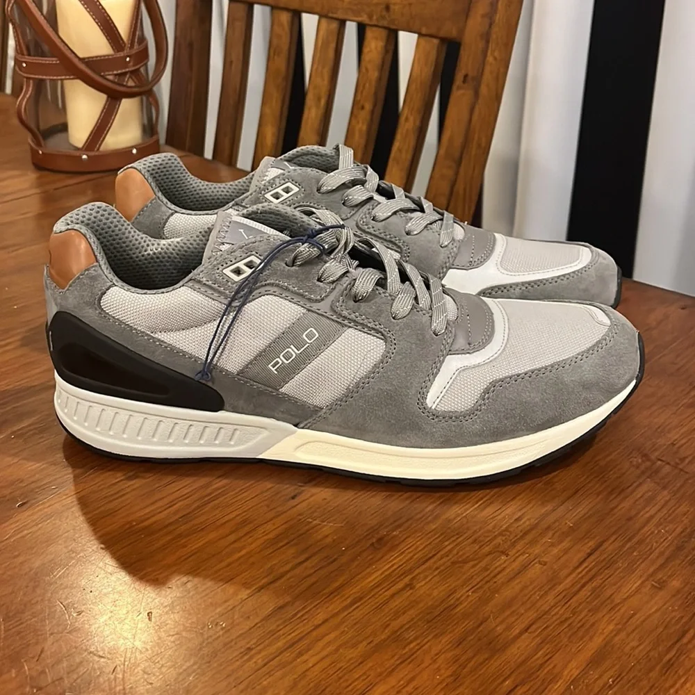 Polo Ralph Lauren Train 100 SK-ATH Shoes Sneakers new grey Mens Size 12